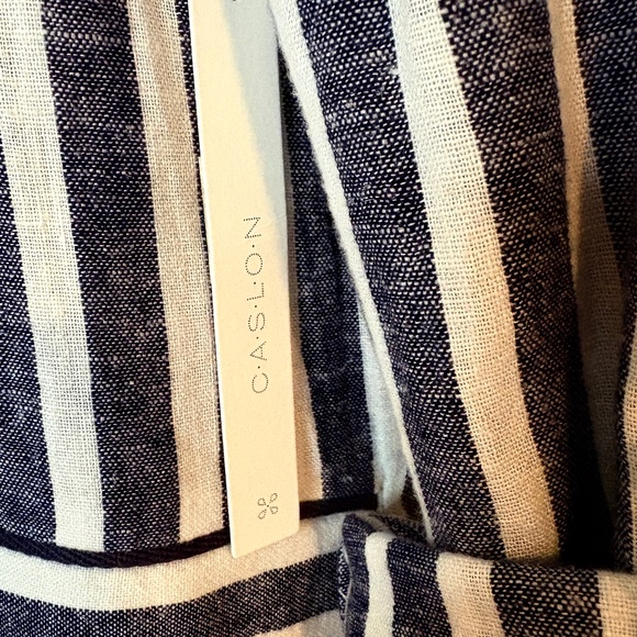 NWT - CASLON Striped Linen Blend Blazer Jacket - Picture 8 of 9